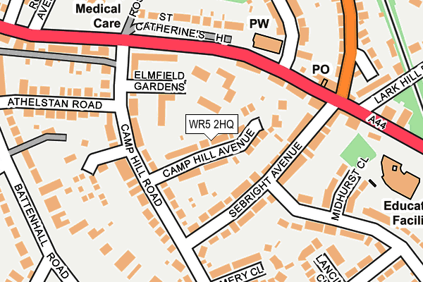 WR5 2HQ map - OS OpenMap – Local (Ordnance Survey)