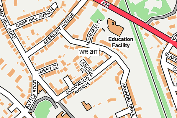WR5 2HT map - OS OpenMap – Local (Ordnance Survey)