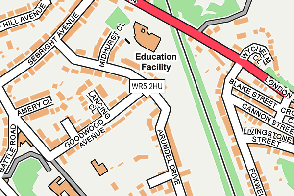 WR5 2HU map - OS OpenMap – Local (Ordnance Survey)