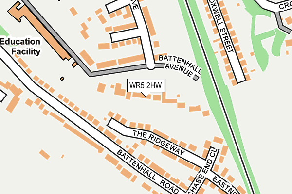 WR5 2HW map - OS OpenMap – Local (Ordnance Survey)