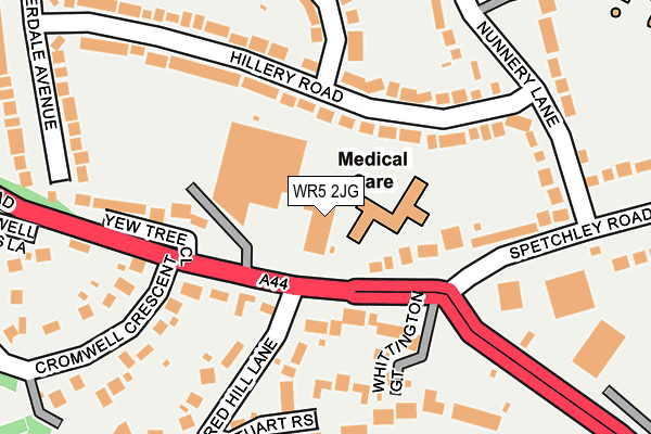 WR5 2JG map - OS OpenMap – Local (Ordnance Survey)