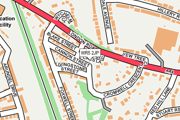 WR5 2JP map - OS OpenMap – Local (Ordnance Survey)
