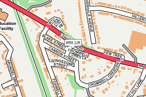 WR5 2JR map - OS OpenMap – Local (Ordnance Survey)