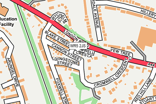WR5 2JS map - OS OpenMap – Local (Ordnance Survey)