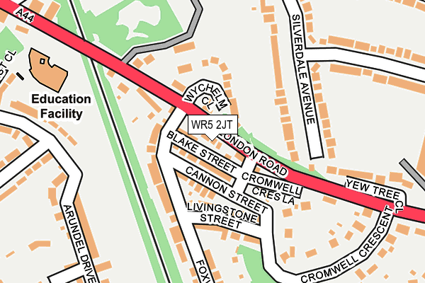 WR5 2JT map - OS OpenMap – Local (Ordnance Survey)