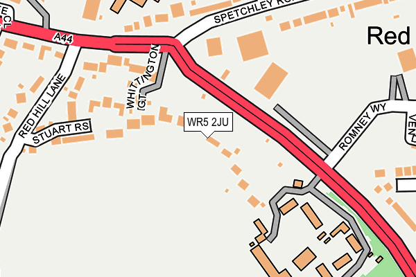 WR5 2JU map - OS OpenMap – Local (Ordnance Survey)