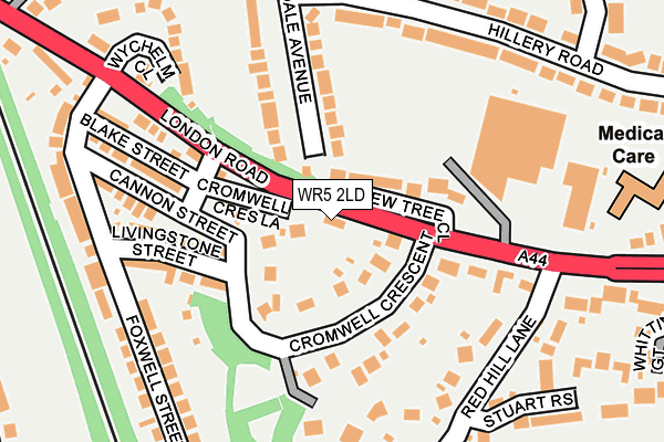WR5 2LD map - OS OpenMap – Local (Ordnance Survey)