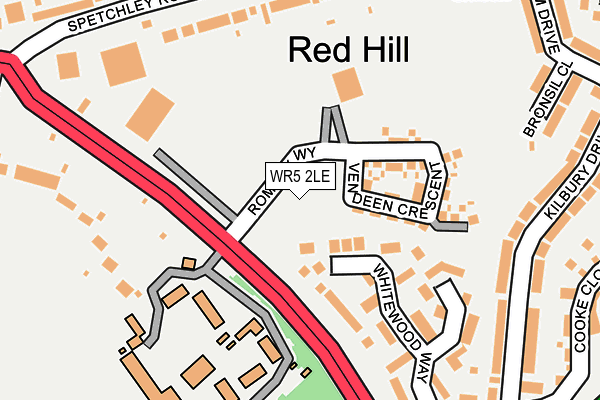 WR5 2LE map - OS OpenMap – Local (Ordnance Survey)