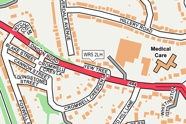 WR5 2LH map - OS OpenMap – Local (Ordnance Survey)