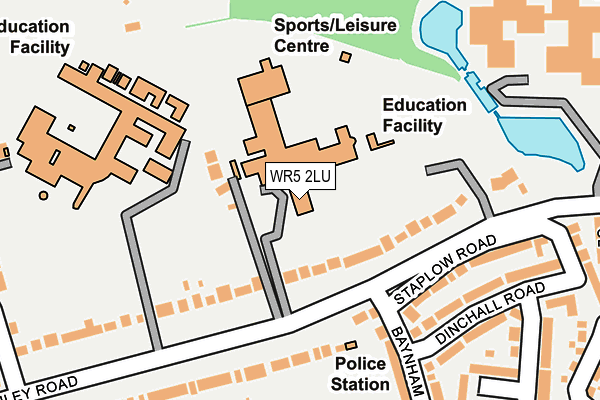 WR5 2LU map - OS OpenMap – Local (Ordnance Survey)