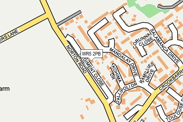 WR5 2PB map - OS OpenMap – Local (Ordnance Survey)