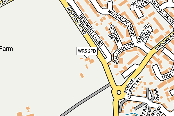 WR5 2PD map - OS OpenMap – Local (Ordnance Survey)