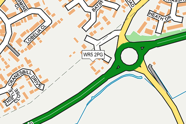 WR5 2PG map - OS OpenMap – Local (Ordnance Survey)