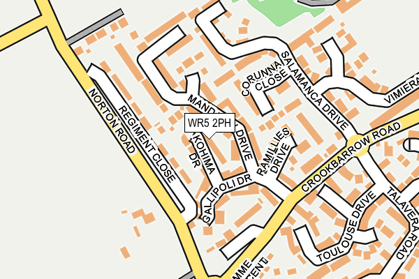 WR5 2PH map - OS OpenMap – Local (Ordnance Survey)