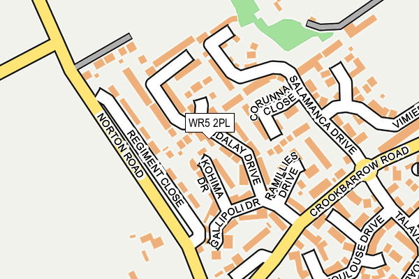 WR5 2PL map - OS OpenMap – Local (Ordnance Survey)