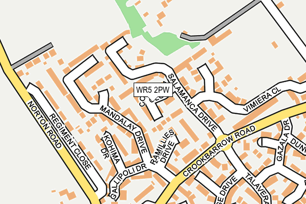 WR5 2PW map - OS OpenMap – Local (Ordnance Survey)