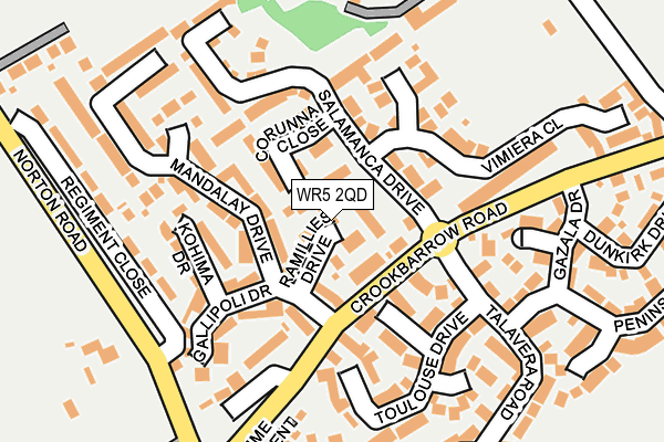 WR5 2QD map - OS OpenMap – Local (Ordnance Survey)