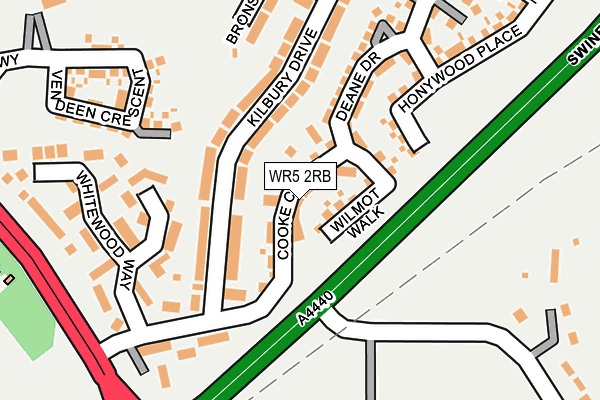 WR5 2RB map - OS OpenMap – Local (Ordnance Survey)
