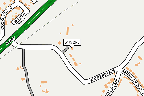 WR5 2RE map - OS OpenMap – Local (Ordnance Survey)