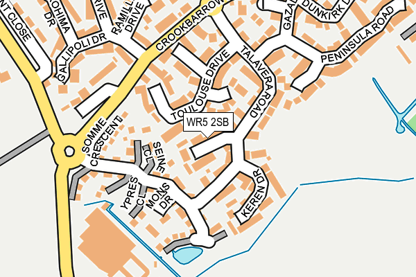 WR5 2SB map - OS OpenMap – Local (Ordnance Survey)