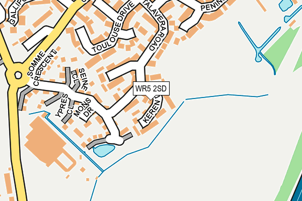 WR5 2SD map - OS OpenMap – Local (Ordnance Survey)