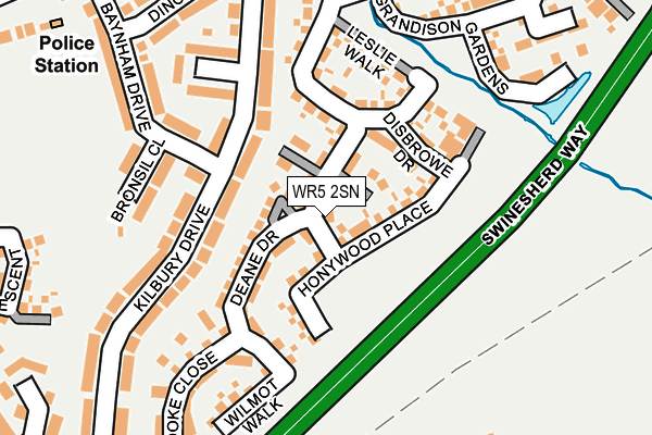 WR5 2SN map - OS OpenMap – Local (Ordnance Survey)