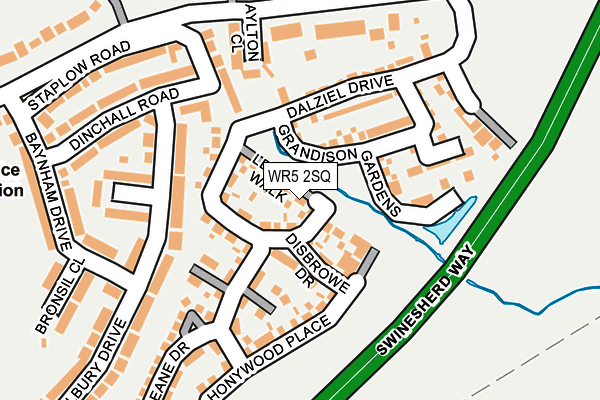WR5 2SQ map - OS OpenMap – Local (Ordnance Survey)