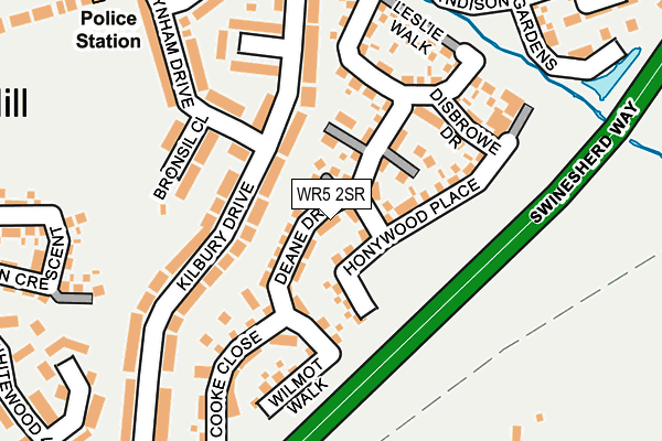 WR5 2SR map - OS OpenMap – Local (Ordnance Survey)