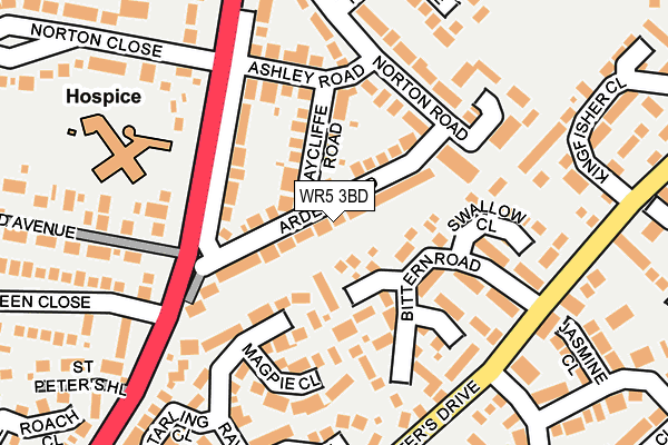 WR5 3BD map - OS OpenMap – Local (Ordnance Survey)
