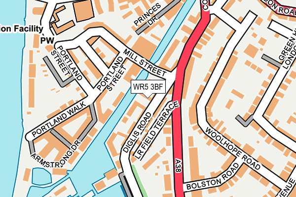 WR5 3BF map - OS OpenMap – Local (Ordnance Survey)