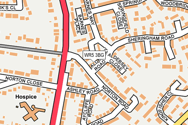 WR5 3BG map - OS OpenMap – Local (Ordnance Survey)