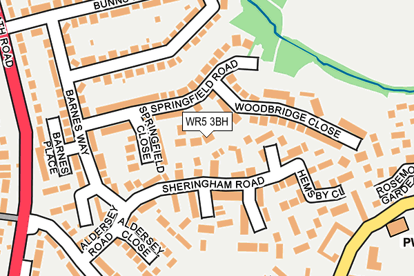 WR5 3BH map - OS OpenMap – Local (Ordnance Survey)
