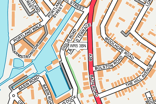 WR5 3BN map - OS OpenMap – Local (Ordnance Survey)