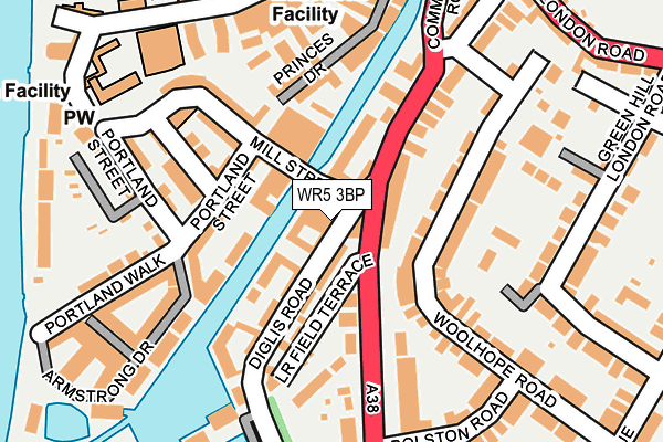 WR5 3BP map - OS OpenMap – Local (Ordnance Survey)
