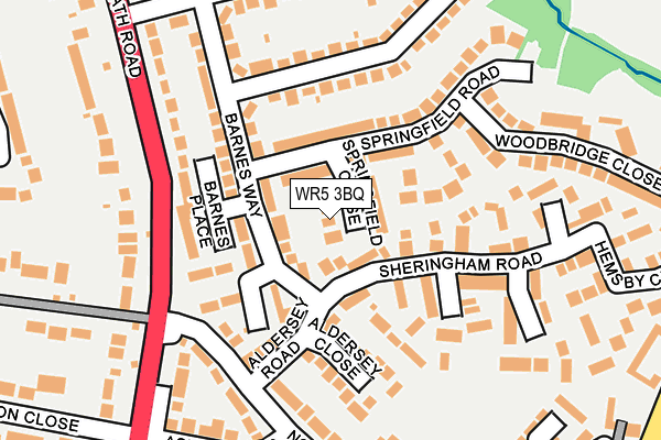 WR5 3BQ map - OS OpenMap – Local (Ordnance Survey)