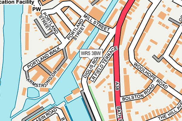 WR5 3BW map - OS OpenMap – Local (Ordnance Survey)