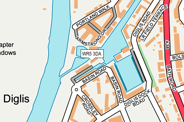 WR5 3DA map - OS OpenMap – Local (Ordnance Survey)