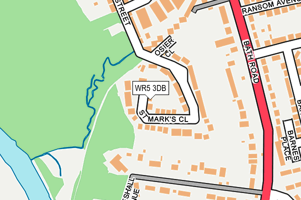 WR5 3DB map - OS OpenMap – Local (Ordnance Survey)