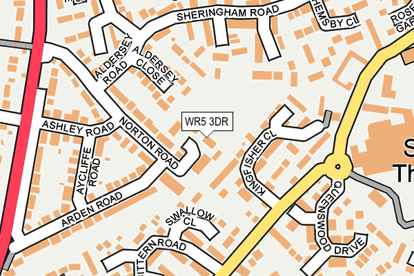 WR5 3DR map - OS OpenMap – Local (Ordnance Survey)