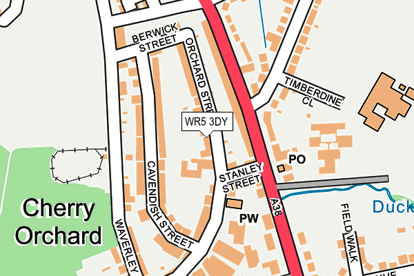 WR5 3DY map - OS OpenMap – Local (Ordnance Survey)