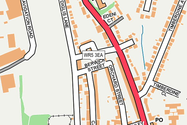 WR5 3EA map - OS OpenMap – Local (Ordnance Survey)