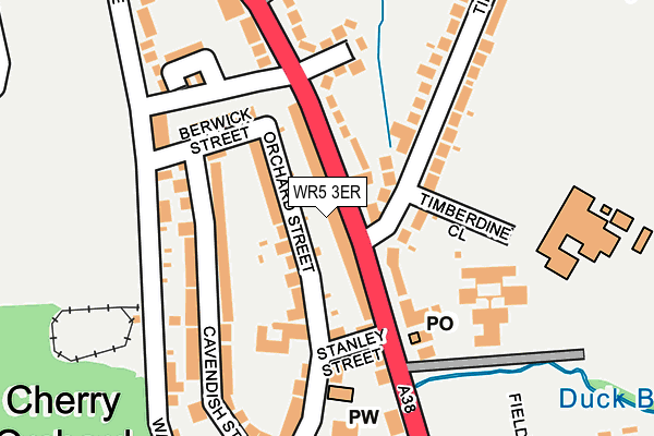 WR5 3ER map - OS OpenMap – Local (Ordnance Survey)