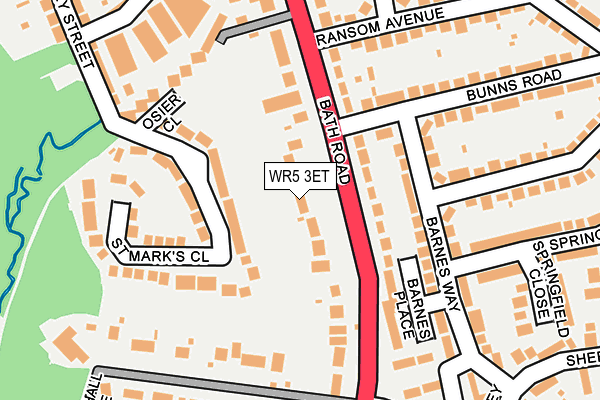 WR5 3ET map - OS OpenMap – Local (Ordnance Survey)