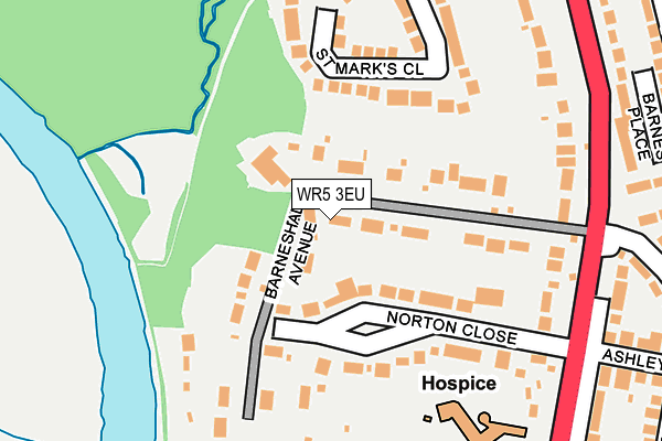 WR5 3EU map - OS OpenMap – Local (Ordnance Survey)