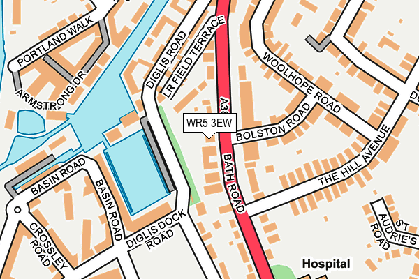 WR5 3EW map - OS OpenMap – Local (Ordnance Survey)