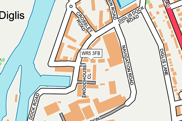WR5 3FB map - OS OpenMap – Local (Ordnance Survey)