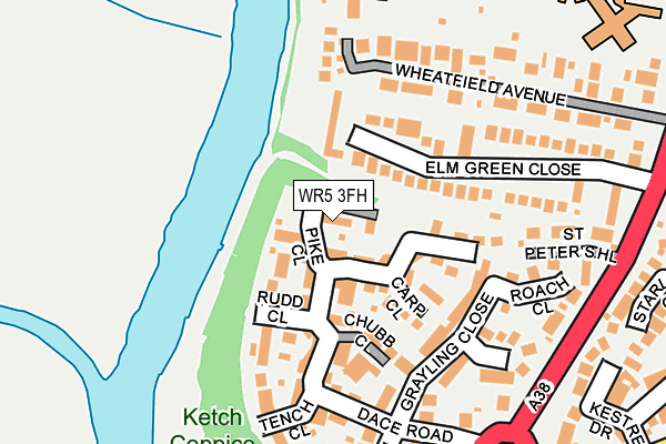 WR5 3FH map - OS OpenMap – Local (Ordnance Survey)