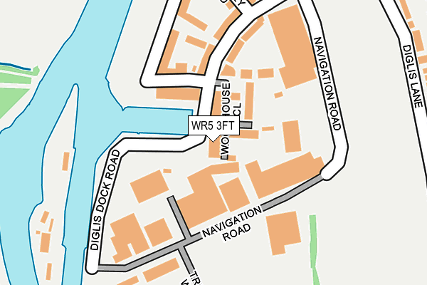 WR5 3FT map - OS OpenMap – Local (Ordnance Survey)