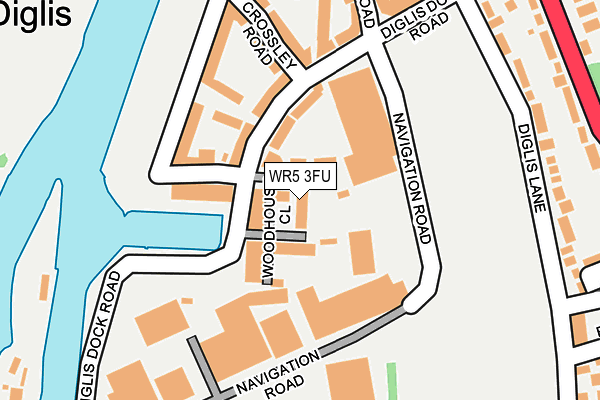 WR5 3FU map - OS OpenMap – Local (Ordnance Survey)