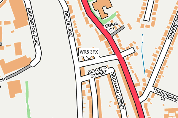 WR5 3FX map - OS OpenMap – Local (Ordnance Survey)
